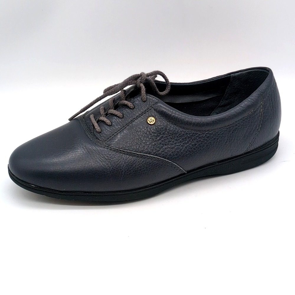 Easy Spirit Shoes Womens Motion Blue 7EE Leather Oxford Walking Anti Gravity